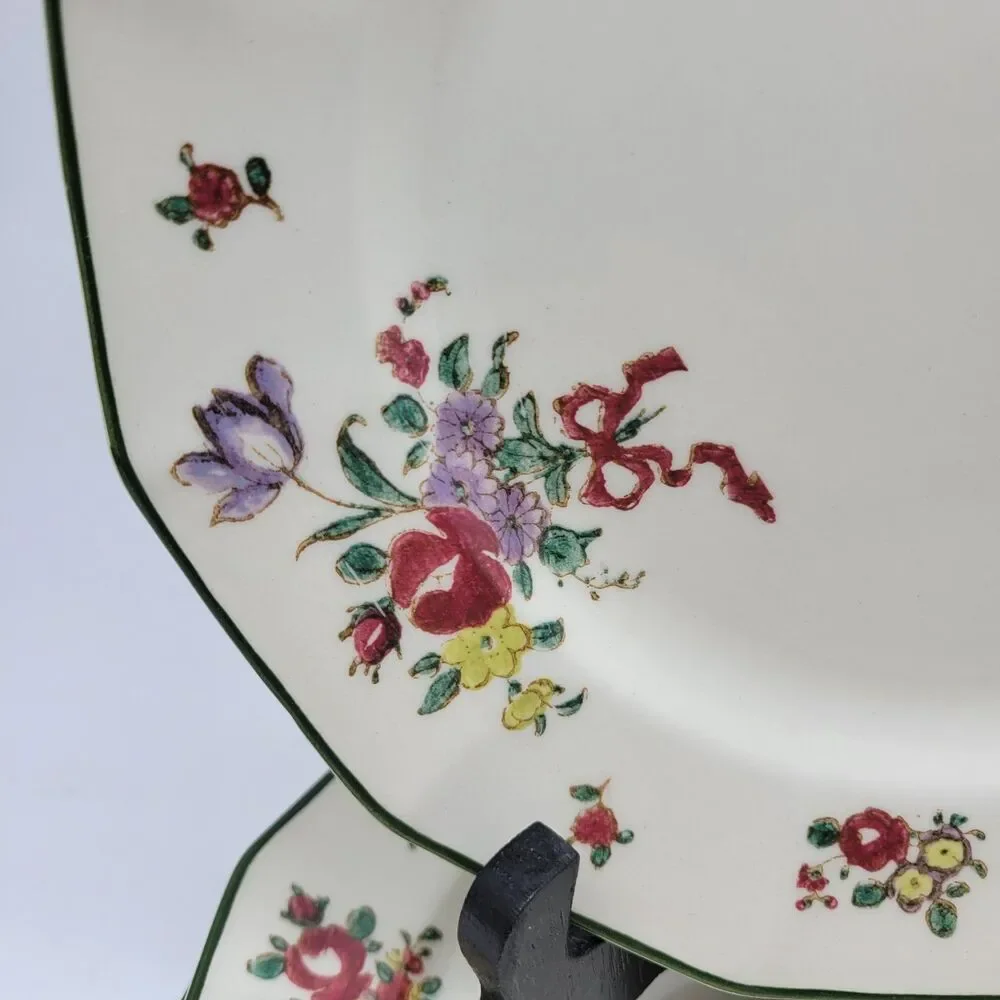 Royal Doulton Old Leeds Spray SetOf 6 Vintage 8 1/4